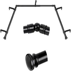 토니얼 베이 창문 커튼봉 창문용 36~72인치 중앙봉 20~36인치 사이드봉 3/4인치 장식용 드레이퍼 봉 스몰