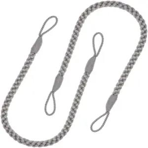 히아스트라 커튼 타이백 로프 장식용 핸드메이드 홀더 코드 윈도우 시어 드레이프 실내외 그레이