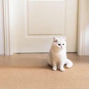 반려동물을 위한 Uross 카펫 보호기 - 출입구용 랜덤 컬러 고양이 문 아래 스크래치 방지 보호 매트 쉽게