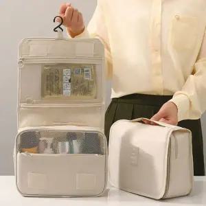 [셀러에이드]여행용 파우치 형 다용도 세면 정리 고리 가방 도구 화장품 걸이