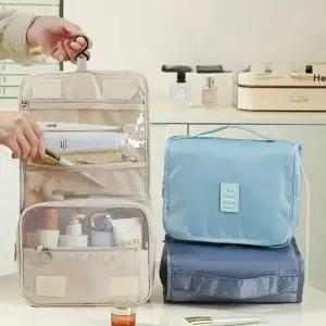 [셀러에이드]여행용 파우치 해외 수납 이너백 화장품 벽걸이 방수 워시백 보조