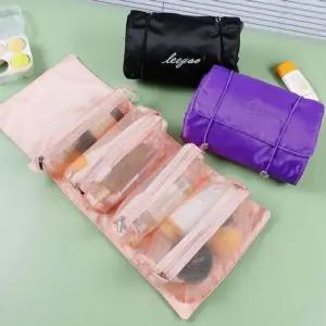 [셀러에이드]여행용 파우치 탈부착 세면 메이크업 화장품 대용량 망사 분리형