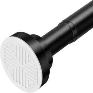 ZYKORT 블랙 샤워 커튼봉 28-51인치 튼튼한 텐션봉 미끄럼 방지 방청 스테인리스 스틸 욕실 창문 및 옷장용