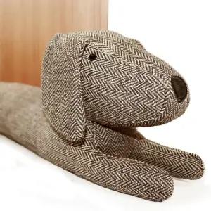 문 창문용 동물 밑 드래프트 스토퍼-장식 가중 소음 차단기(브라운 도그 36인치)