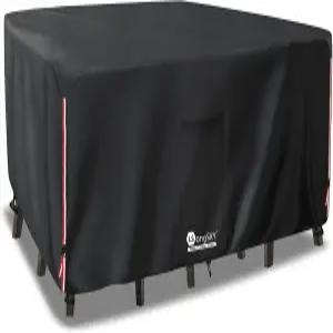 LSongSKY 야외 가구 커버 방수 600D 헤비 듀티 식탁 및 의자 범용 스퀘어 파티오 테이블 62L x 62W 28H