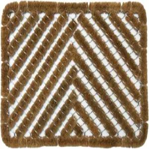 고무-칼 헤링본 야외 스크래퍼 도어 매트 18 x 30 인치