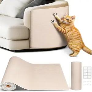 미니 78.7 x15.8 고양이 스크래치 매트 트리밍 가능한 자가 접착 카펫 가구 소파 또는 벽 보호대용 DIY