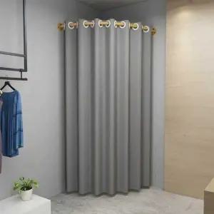 셀프 코너 스탠드형 피팅룸 커튼 간이탈의실 가림막 원형