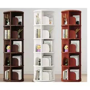 거실 코너 책장 원목 틈새 진열대 회전형 책꽂이 회전책장