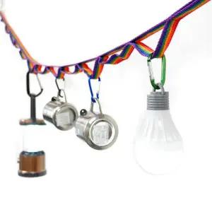 [셀러에이드]타프캠핑고리 감성 타프 나무폴대걸어 야외낚시 캠핑빨랫줄