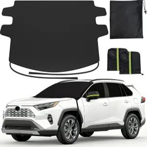 REVAA 업그레이드된 자동차 앞유리 커버 [전천후 보호] 마그네틱 핏 내후성 프로스트 겨울 액세서리 SUV