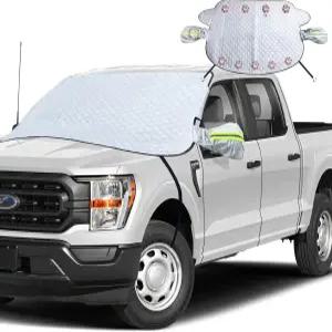 사이드 미러와 후크가 있는 자동차 윈드실드 스노우 스 커버 얼음과 눈을 위한 마그네틱 선쉐이드 접이식