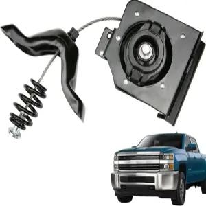 MITZONE 스페어 타이어 윈치 캐리어 호이스트 2003-2010 쉐보레 실버라도 2500 3500 및 GMC 시에라 HD