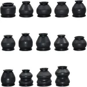 Zikefest 14PCS 타이 로드 부트 엔드 고무 더스트 캡 키트 대부분의 차량에 적합한 볼 조인트 교체(블랙)