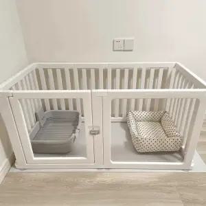 애견 투명 울타리 케이지 반려동물 강아지 실내 펜스