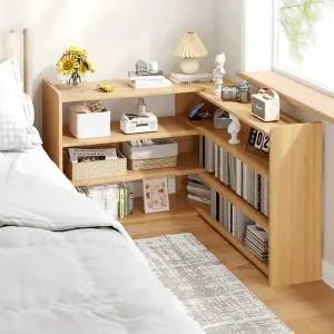 공간활용 ㄱ자 책장 모던 수납 인테리어 확장형 길이조절 수납장