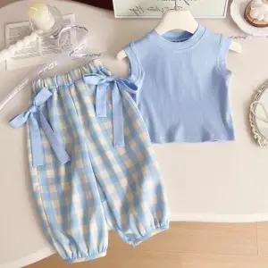 하늘리본 여아동 나시 조거바지 상하복세트 205782