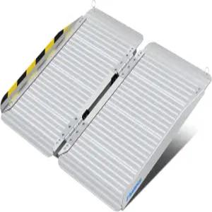 현관문용 루에다만 2피트 휴대용 휠체어 경사로 미끄럼 방지 알루미늄 홈 스텝용 접이식 스쿠터 계단