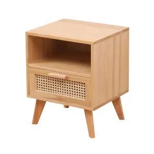 틈새 라탄 홈카페 정리대 서랍장 협탁 수납함 원목 인테리어