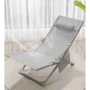접이식 야외용 비치 휴대용 캠핑 접이 라운지 의자 선베드