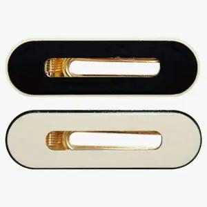 [에이치플러스몰]타원형 흑백 머리핀 헤어핀 고정핀 머리장식 포인트핀