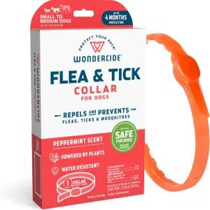 원더사이드 도그 칼라 - 반려견을 위한 벼룩 진드기 모기 퇴치제 천연 에센셜 오일 포함 최대 4개월 보호