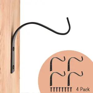 식물 걸이 브래킷 실내용 온소기 4인치 철제 벽 고리 조명용 벽걸이 장식 랜턴 펜스 새 모이통 바람 차임벨