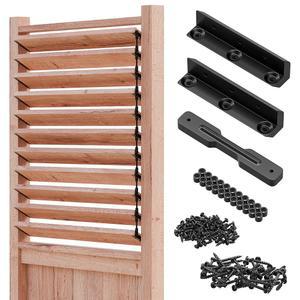 [미국배송] 산킨스 데크 선블라인드 시스템 윈도우 루버 키트 루버 퍼골라 키트 퍼골라 브래킷 블라인드 및 셔터용 헤비 듀티 루버 키트 루버 셔터 하드웨어 키트 최대 11개 보드(49피트)