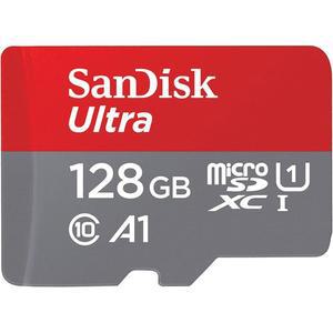 [구 버전] 어댑터가 포함된 SanDisk 128GB 울트라 마이크로SDXC UHS-I 메모리 카드 - 120MB /s, C10, U1, 풀 HD, A1, 마이크로 SD SDSQUA4-128G-GN6MA