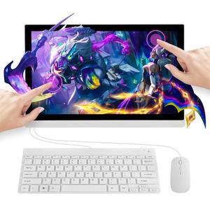 15.6인치 올인원 컴퓨터 터치스크린 태블릿 PC, N5095 쿼드코어 데스크톱 8G 램 512G SSD IPS HD 디스플레이, 홈 비즈니스 오피스용 WiFi 블루투스