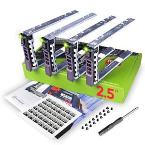 워크다운 4팩 - 2.5인치 하드 드라이브 캐디 G176J, Dell PowerEdge 서버용 호환 T440 T640 R330 R430 R630 R730 R830 R930 R320 R420 등 핫스왑 트레이 상세 매뉴얼이 포함된 설정