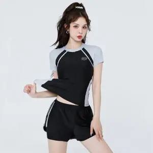 래쉬가드 팬츠형 캐주얼 수영복 모노키니 비키니 일체형 치마 세트