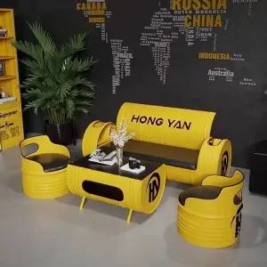 깡통 테이블 레트로 카페 포차 술집 의자 원형