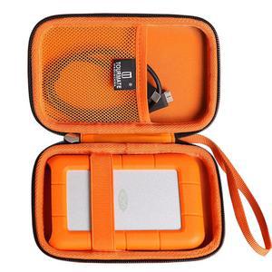 LaCie Rugged Mini 1TB / 2TB 4TB 5TB 외장 하드 드라이브 휴대용 HDD에 호환되는 투어메이트 케이스, Thunderbolt USB 3.0 2.0 USB-C 외장용 트래블 케이스 (박스 전용)