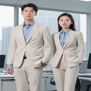 EAMT 여성용 오피스룩 세트 사장 작업복 살구색 춘추 코트 프리미엄 양복 정장 YJ3