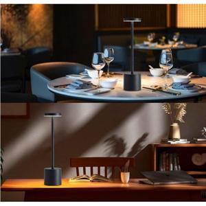 호환 휴대용 LED 무선 터치 테이블 램프 충전식 책상 3색 조절식 침대 옆 무드등 방 장식용