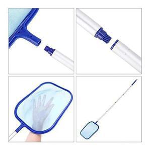 호환 알루미늄 폴 5개 섹션(64인치) 수영장 스키머 네트  스파  온수 욕조분수의 잎사귀 청소용