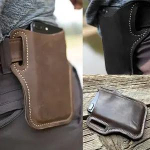 아웃도어 다기능 가죽 허리 포켓 파우치 벨트결합 DCh8+5UDl