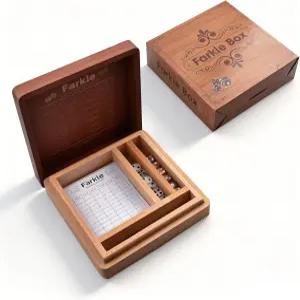 파클 주사위 트레이 및 보관 케이스 - 디럭스 클래식 게임에는 2세트 50페이지 스코어 패드 펜 홀더 내장