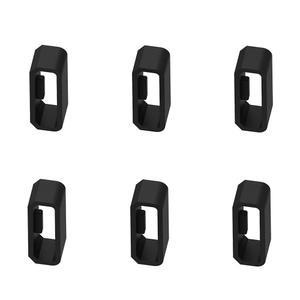 가민 비 마트 HR / HR+ 밴드용 6팩 교체 패스너 링, 포츠 비보액티브 4S 비보무브 3S 비누 2s (블랙-6pcs)용 실리콘 커넥터 루프