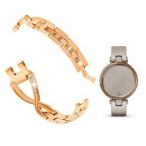 가민 릴리 / 2 액티브 스마트워치 교체 밴드와 호환되는 C2D JOY 스테인리스 스틸 스트랩 여성용 주얼리 팔찌 드레시 손목밴드