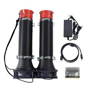 오보키들리야모르 2PCS 업그레이드된 터빈 II 흡기 파이프 바람 감지 시뮬레이터 속도 변경, / 쓰러스마스터 파나텍 G923 G920 G29 (빨간색-1)용 레이싱 게임 PC USB