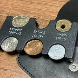 여행용 동전 보관 파우치 가죽 소재 엔화 정리 케이스 해외여행 필수품 휴대용 소품