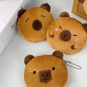 동물 캐릭터 입체 봉제 미니 파우치 열쇠고리 장식 소지품 보관 가방 액세서리