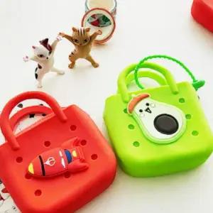 실리콘 미니 파우치 캐릭터 디자인 휴대용 소지품 보관 가방 액세서리 선물용