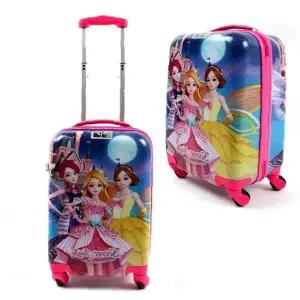 유아 여자아이 하드케이스 캐리어 19인치 프린세스 캐릭터 바퀴달린 이동형 가방