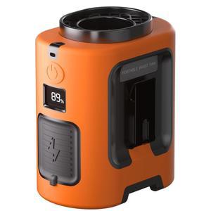 게와놀라 휴대용 허리 선풍기, 13,000RPM의 강력한 공기 흐름 속도 4배속, 최대 22시간의 작업 시간을 제공하는 벨트 핸즈프리 넥 야외, 하이킹, 작업장, 농장을 위한 충전식 웨어러블 개인용 선풍기