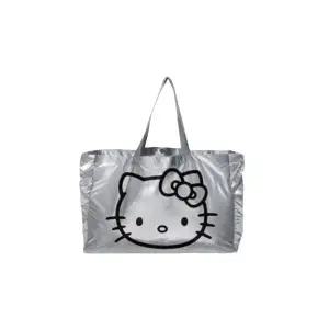 [정품] 오픈 와이와이 OPEN YY x Hello Kitty Shopper Tote Bag Silver Yy 헬로 키티 쇼퍼 토트백 실버 903
