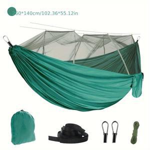 호환 초경량 휴대용 캠핑 해먹 모기장 포함 210T 나일론 하이킹 여행 숲 피크닉 야외 휴식에 간편하게 가능