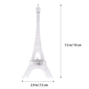 호환 미니 아크릴 LED 에펠탑 무드등 색상변환 수면등 탁상램프 케이크 토퍼 침실 파티 장식